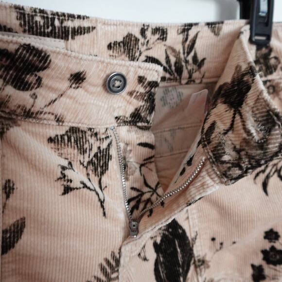Anthropologie Pilcro The Wanderer Low-Rise Pants Printed Corduroy Size 28 Casual - Picture 9 of 16